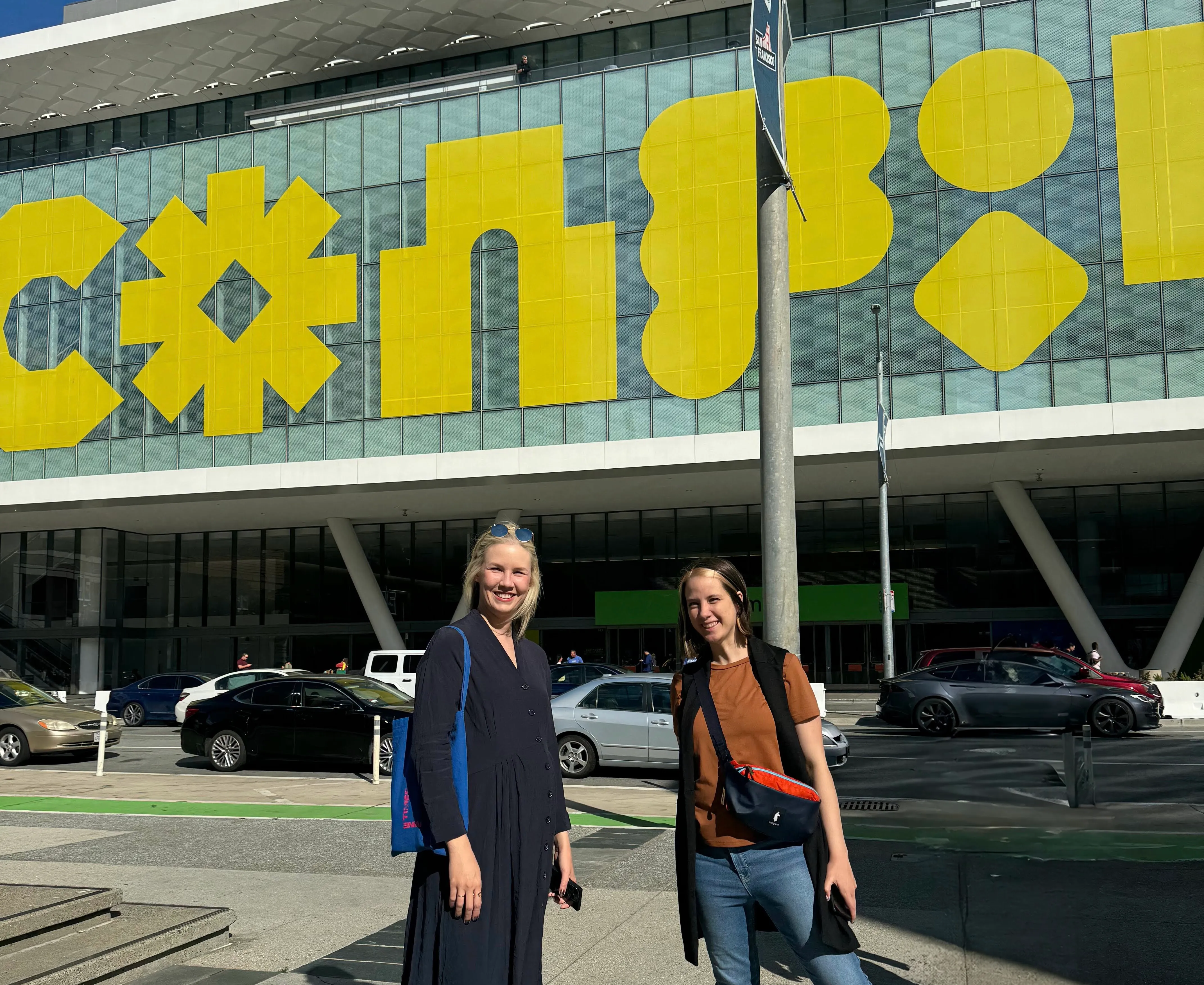 Roberta and Cara outside