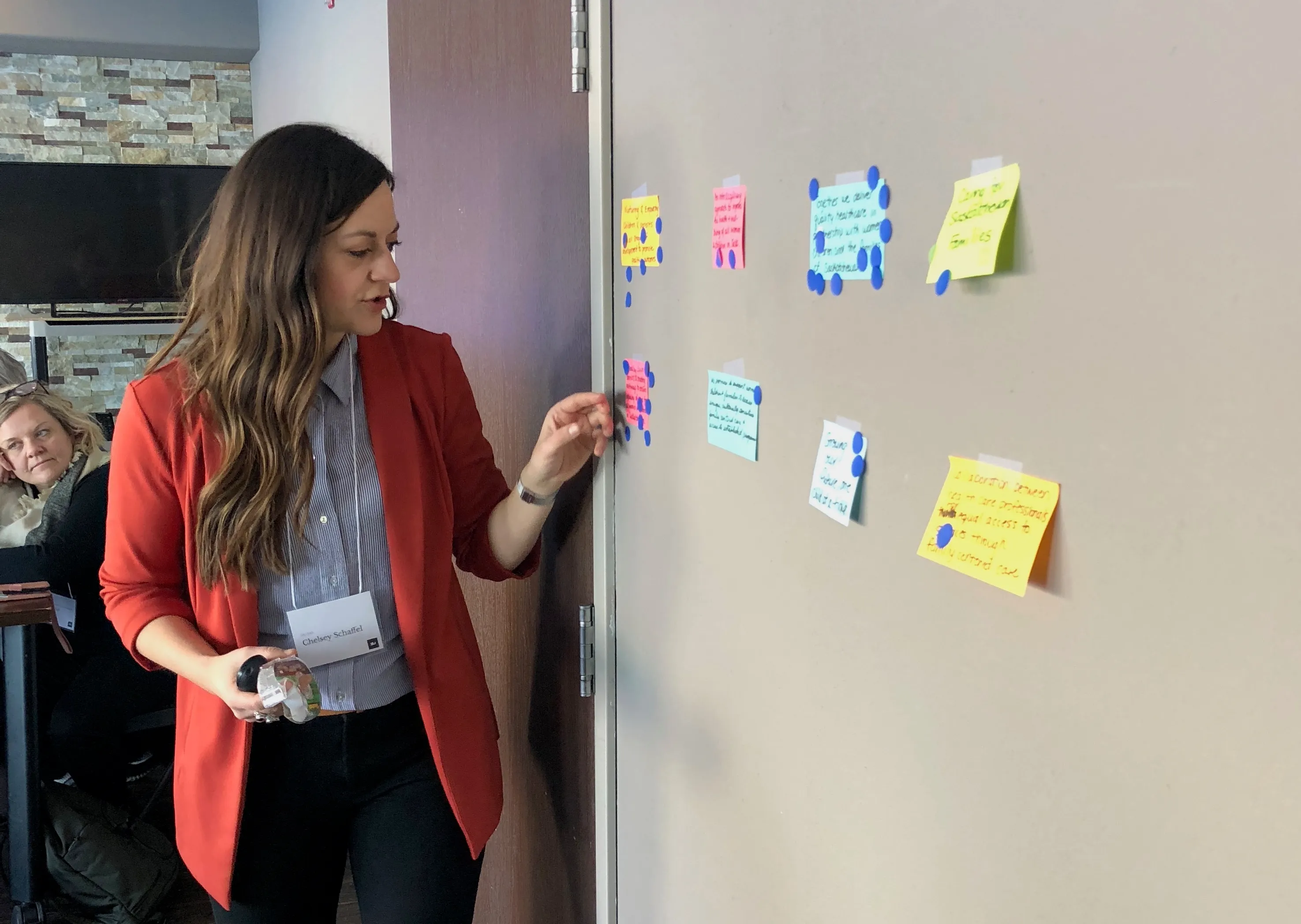 Tablet displaying the Moms & Kids Health Saskatchewan website